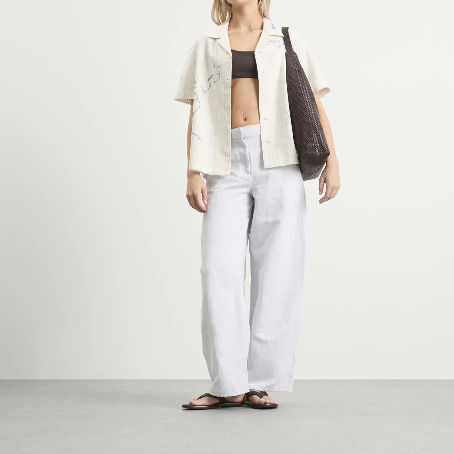 Dunst Hand-Drawing Open Collared Shirt