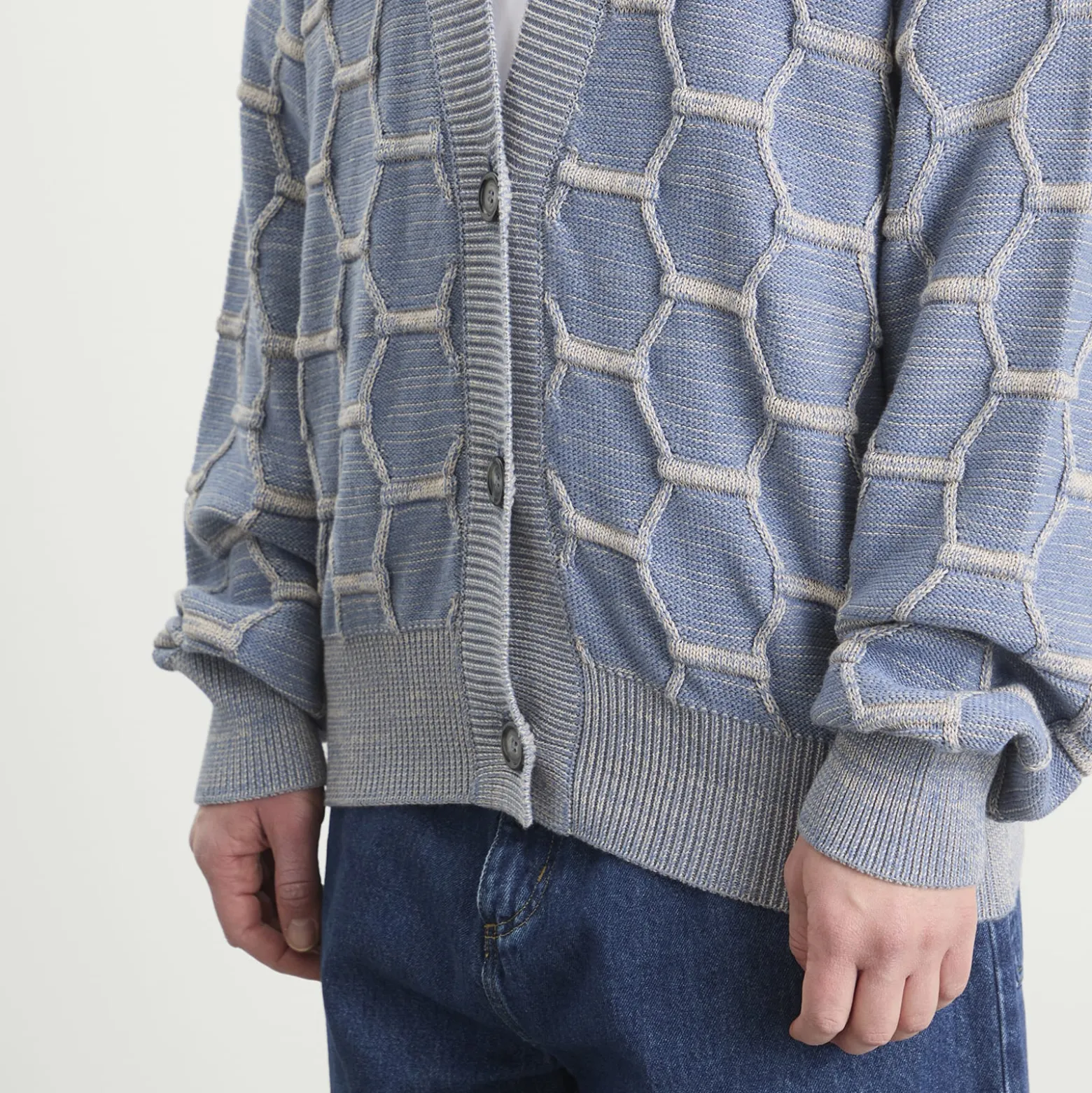 EBiT Honeycomb Knit Cardigan