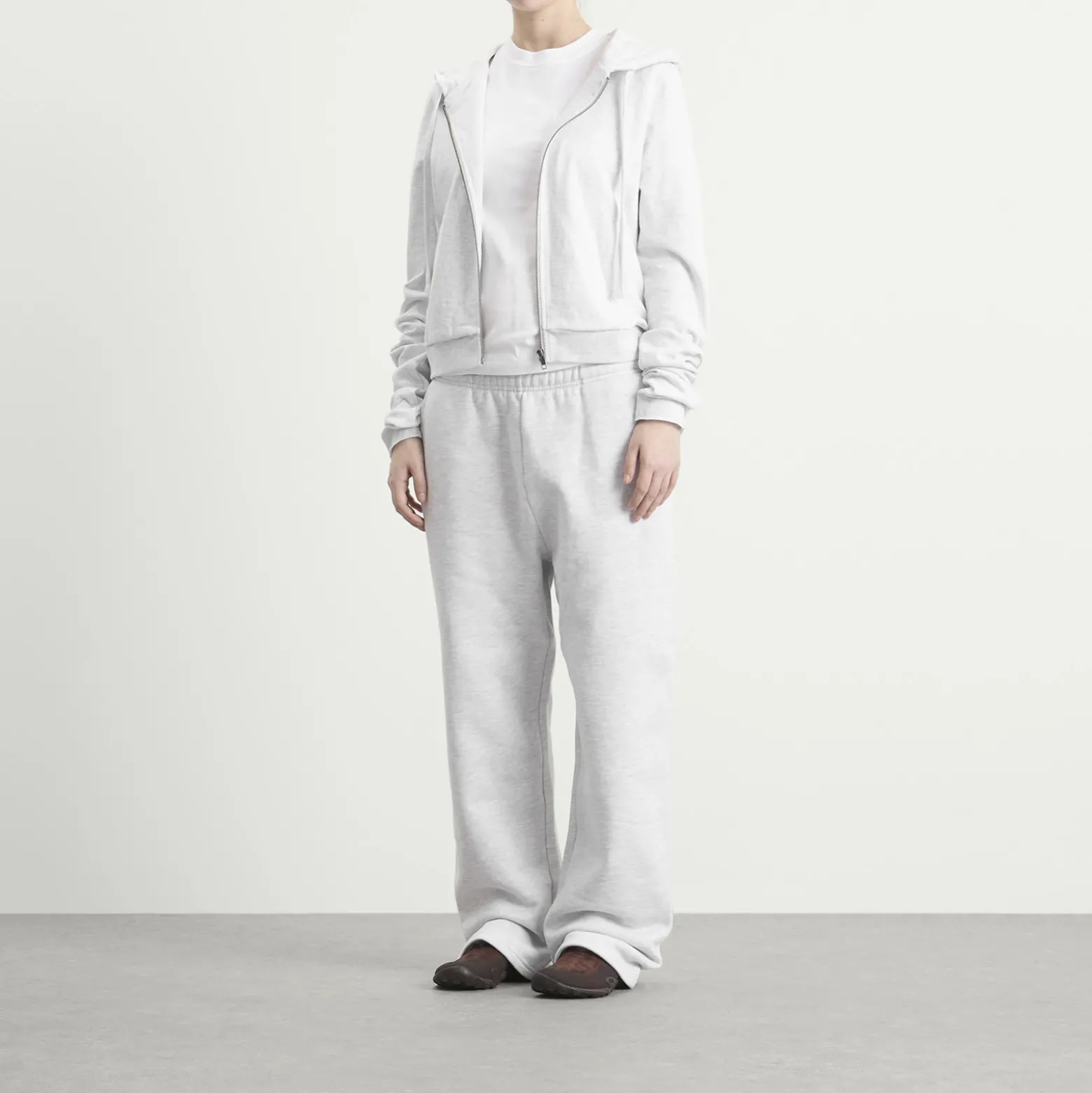 Entire Studios Lightweight Crop Zip-Up Hoodie