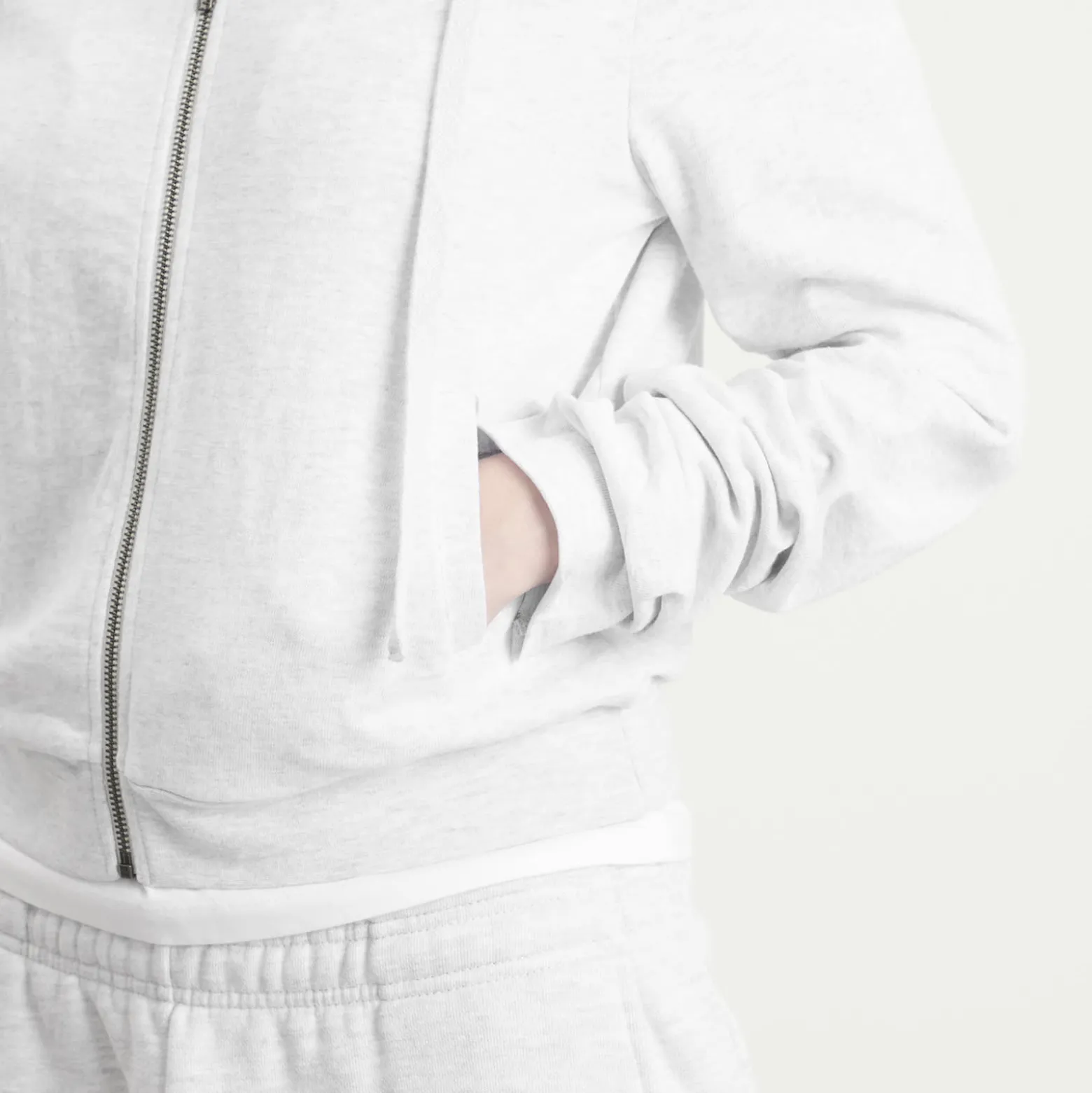 Entire Studios Lightweight Crop Zip-Up Hoodie