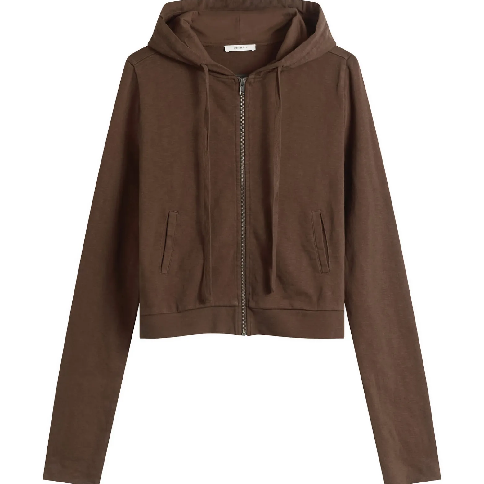 Entire Studios Lightweight Crop Zip-Up Hoodie