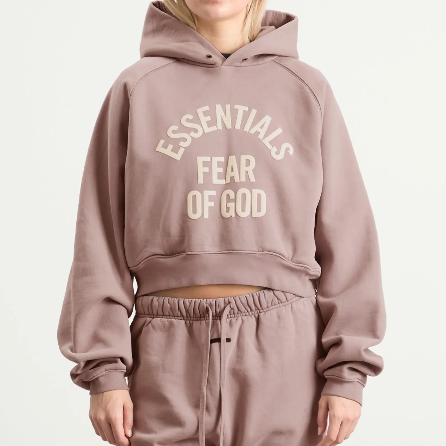 Fear of God ESSENTIALS Campus 90'S Crop Raglan Hoodie