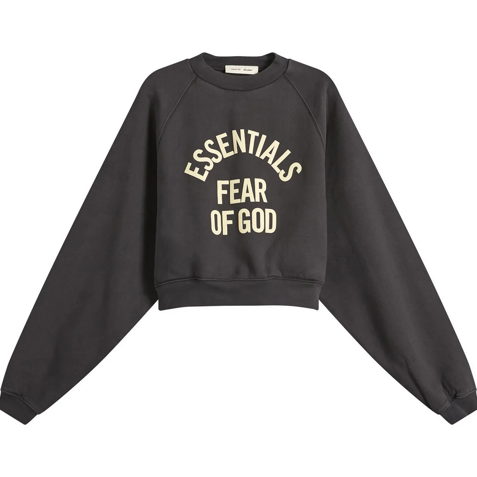 Fear of God ESSENTIALS Campus 90'S Cropped Raglan Crewneck