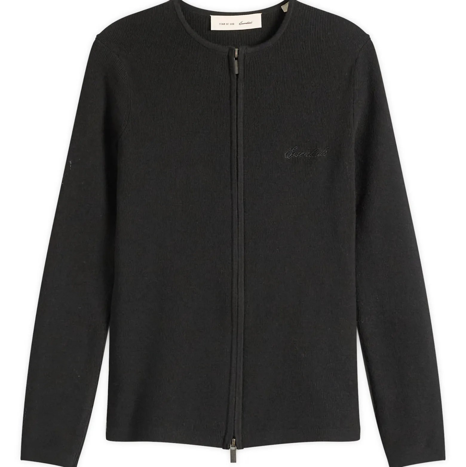 Fear of God ESSENTIALS Signature Rib Knit Long Sleeve Zip Up