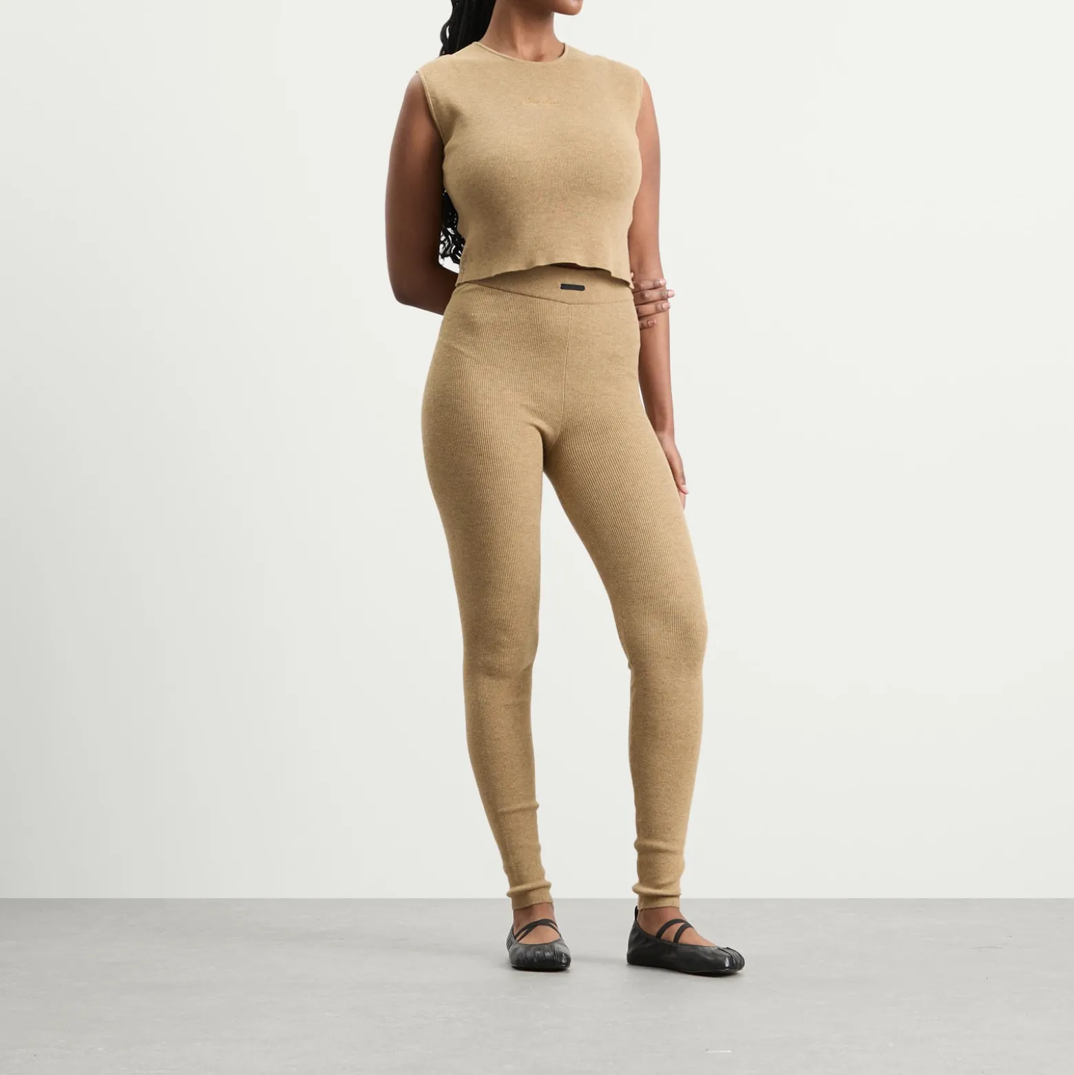 Fear of God ESSENTIALS Signature Rib Knit CropTop