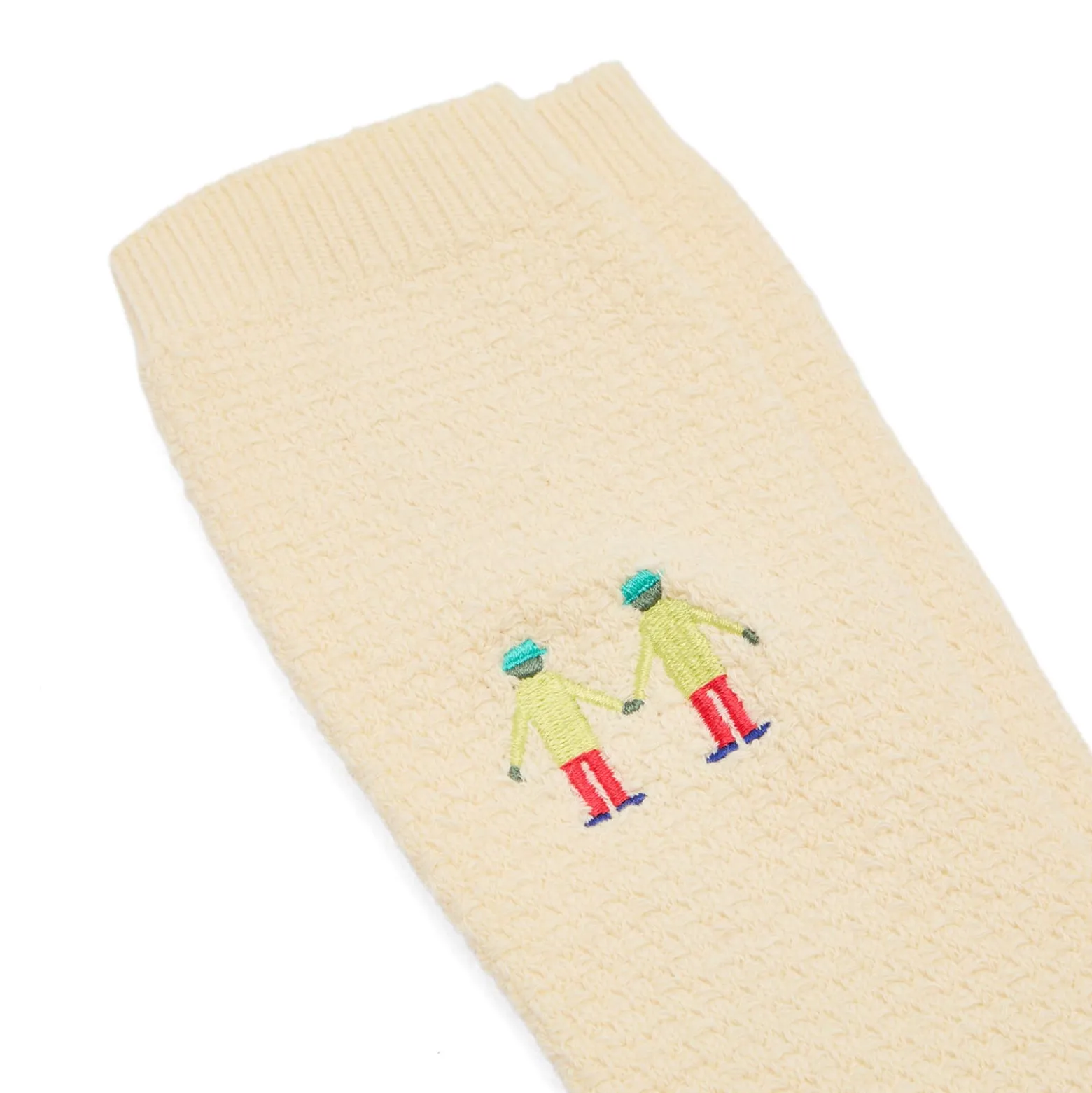 Folk Embroidery Waffle Socks