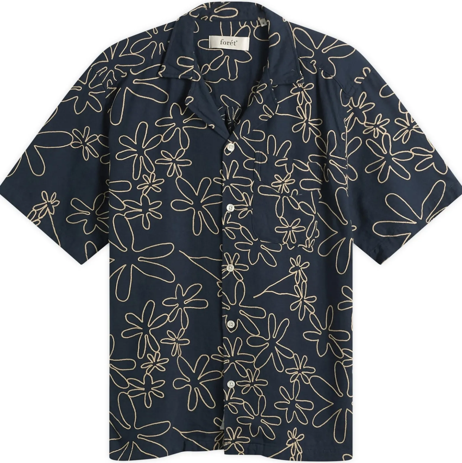Foret Peer Embroidery Regular Fit Ss Shirt