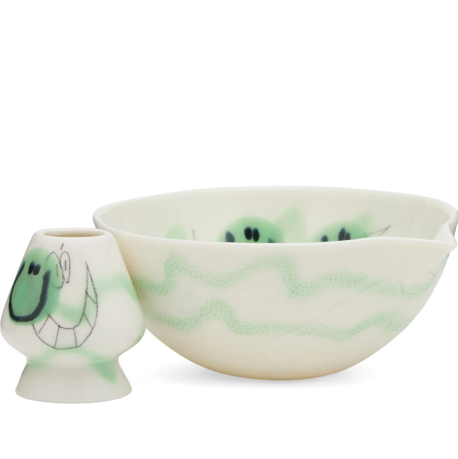 Frizbee Ceramics x END. Matcha Bowl & Whisk Holder
