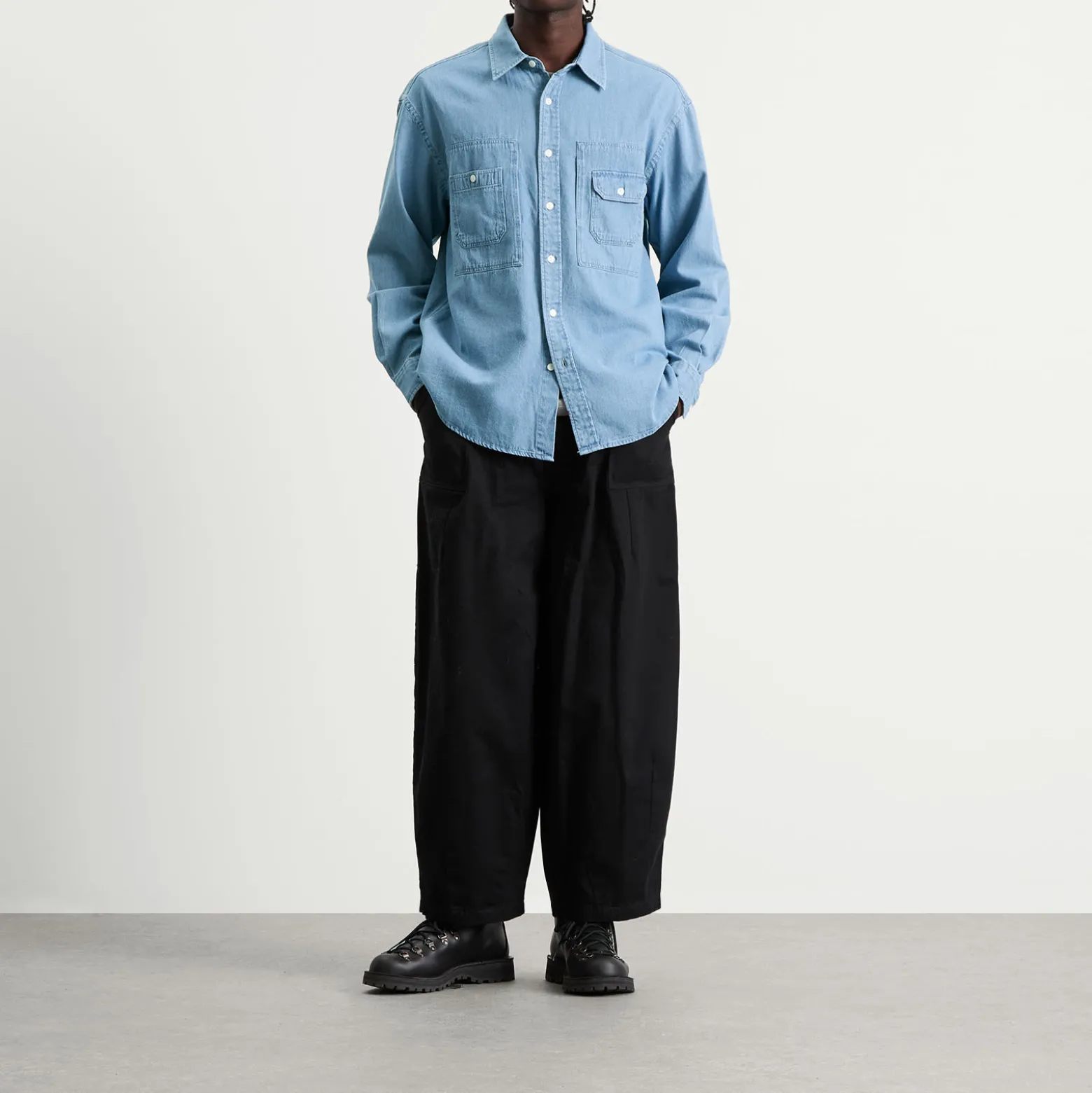 FrizmWORKS Bleach Denim Utility Shirt