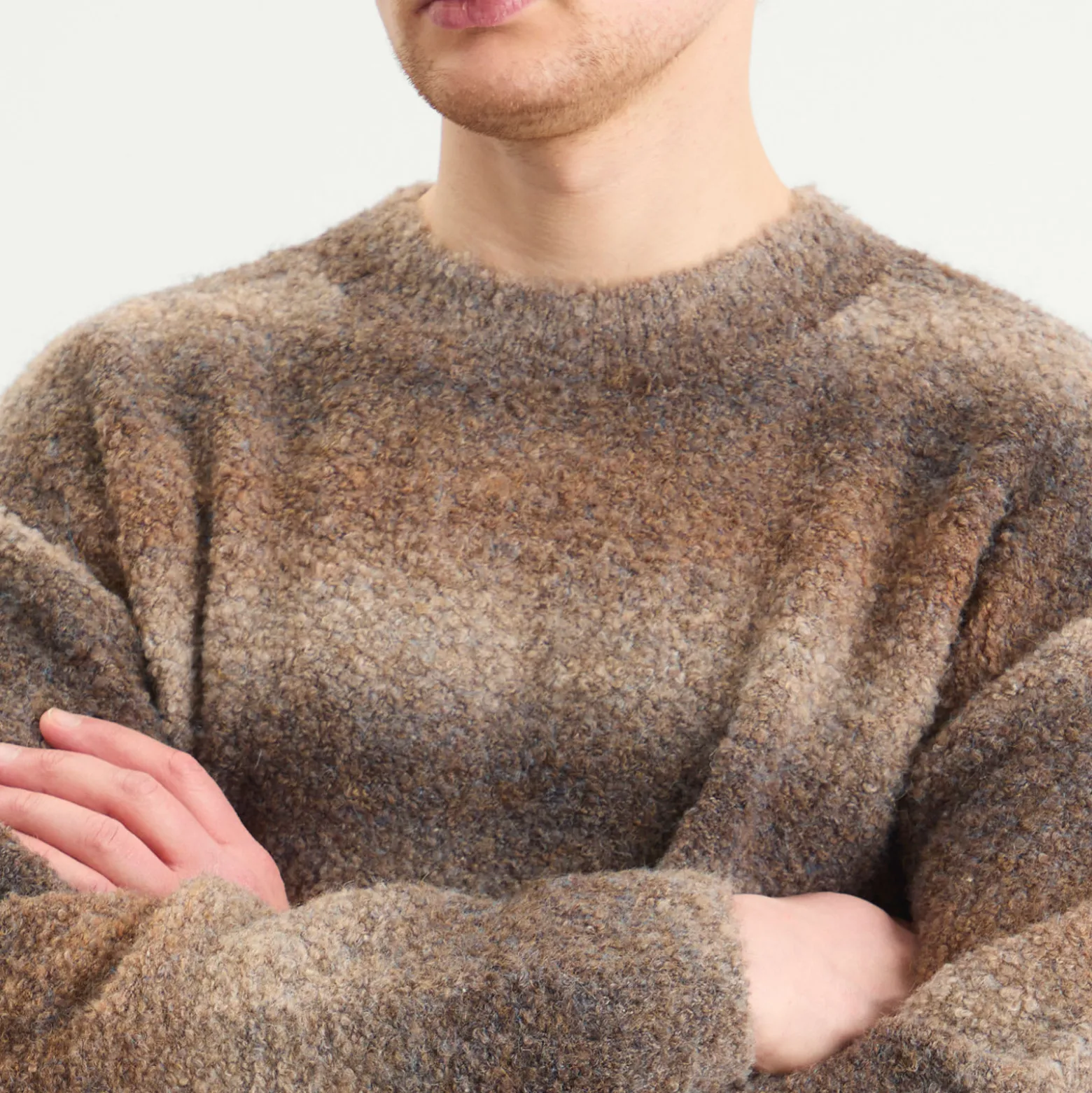 FrizmWORKS Gradiation Boucle Knit Sweater
