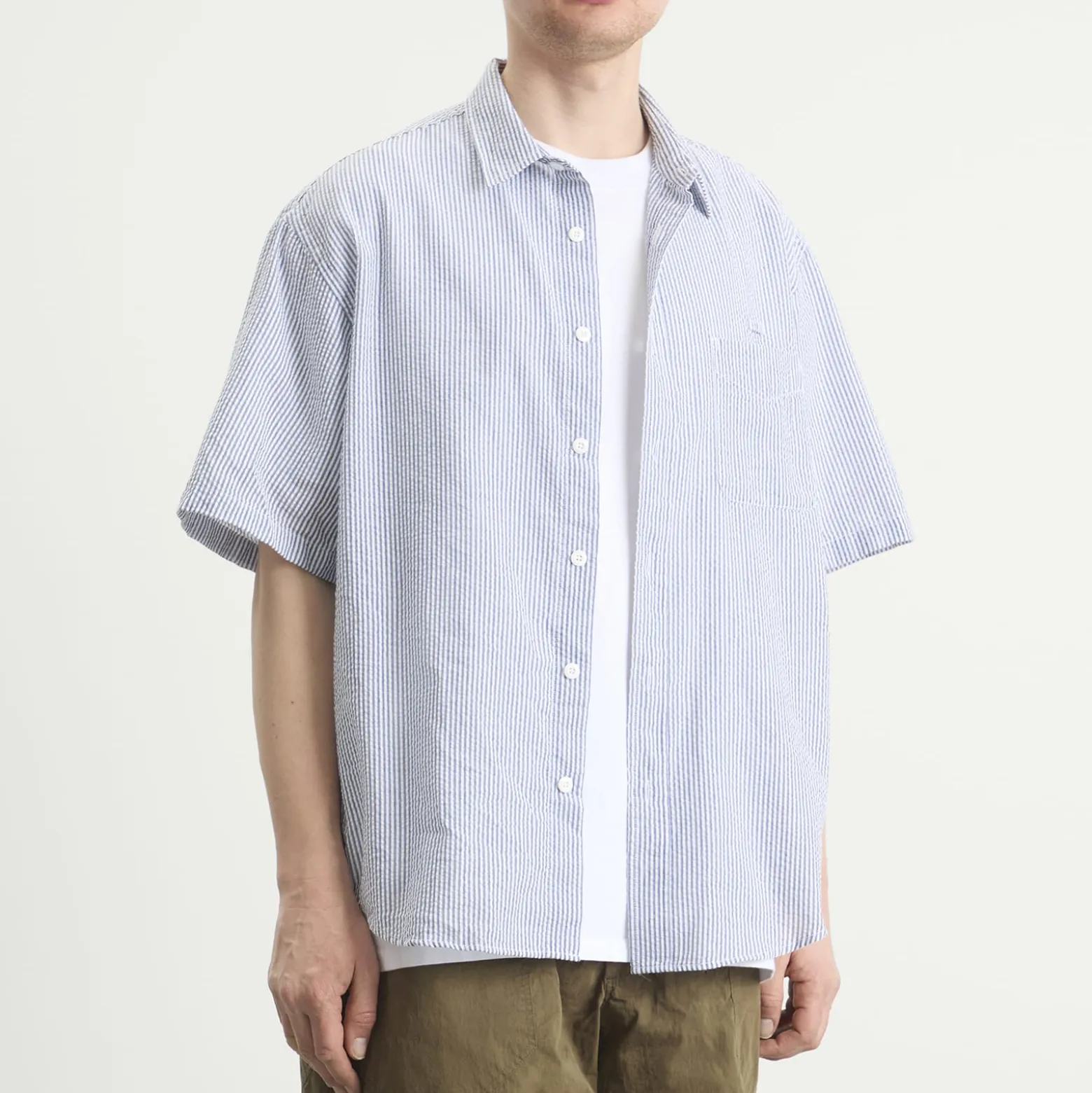 FrizmWORKS OG Stripe Seersucker Short Sleeve Shirt