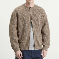 FrizmWORKS Tweed Wool Deck Zip Cardigan