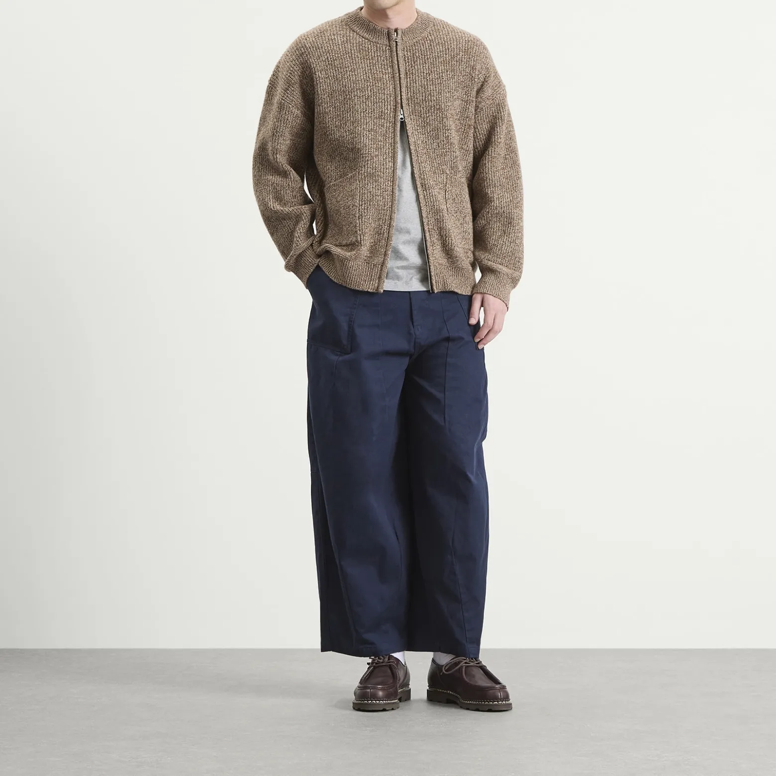 FrizmWORKS Tweed Wool Deck Zip Cardigan