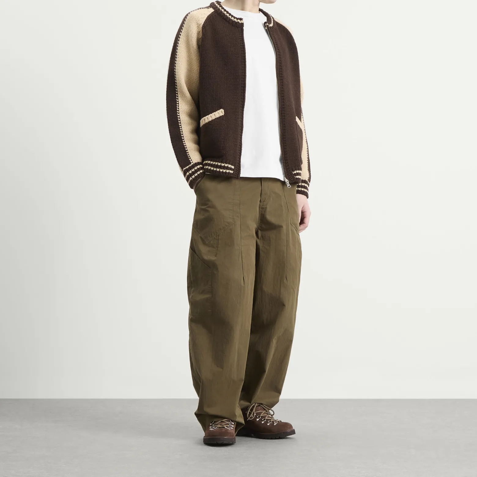 FrizmWORKS Wool Varsity Zip Cardigan