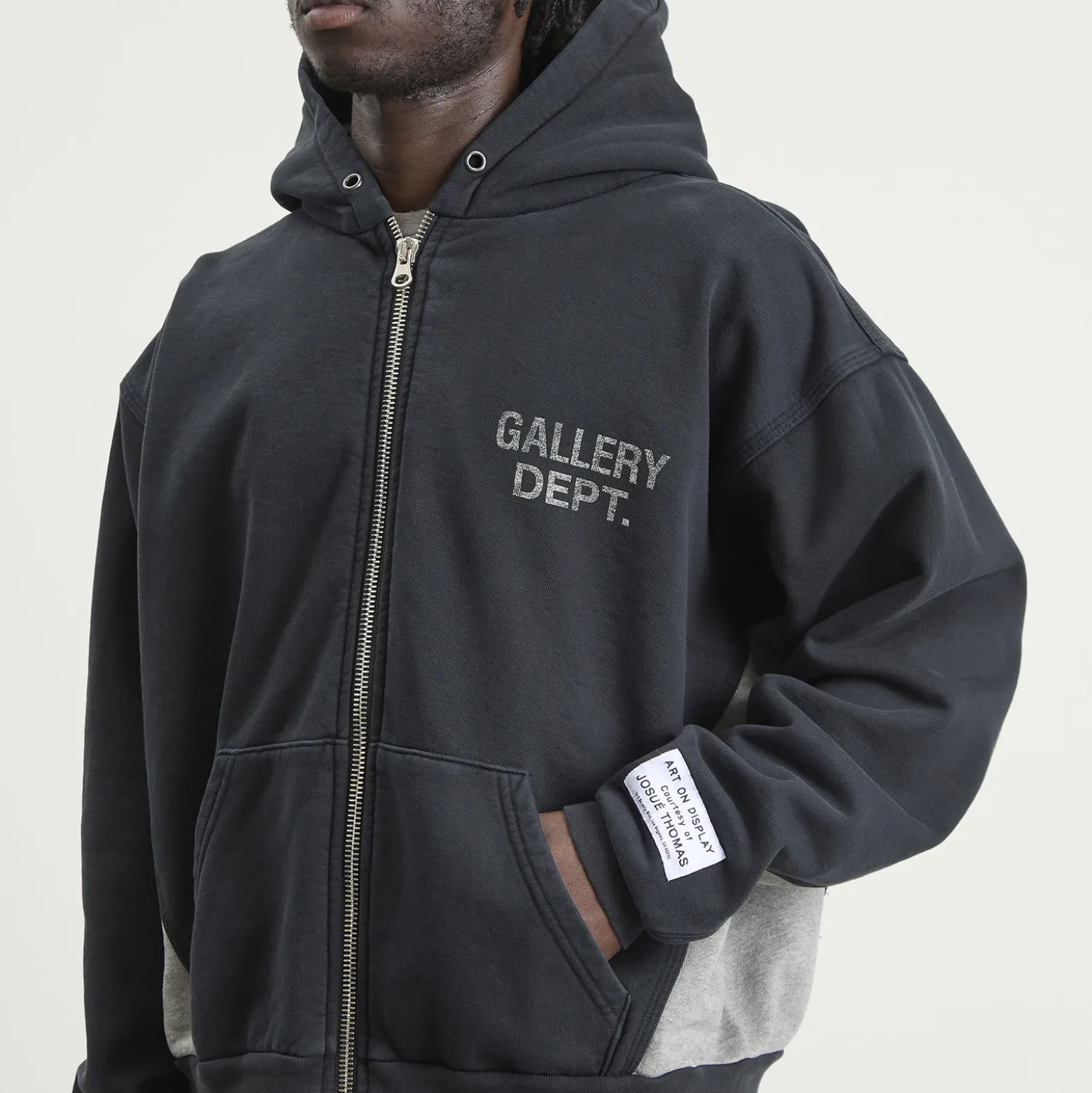 Gallery Dept. Contrast Panel Zip Hoodie