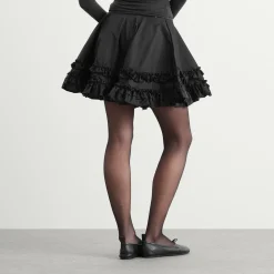 GANNI Duchesse Nylon Mini Frill Circle Skirt