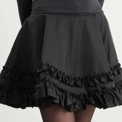 GANNI Duchesse Nylon Mini Frill Circle Skirt
