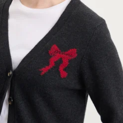 GANNI Graphic Wool Cardigan