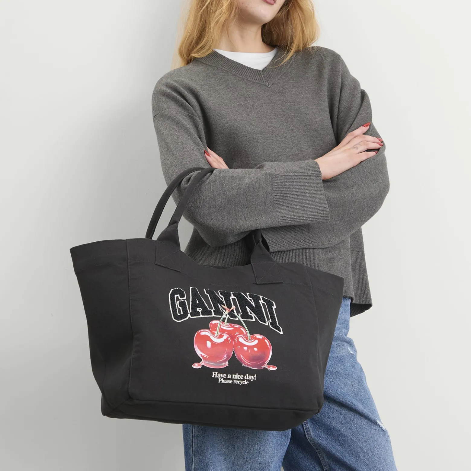 GANNI Medium Trapeze Shopper Bag