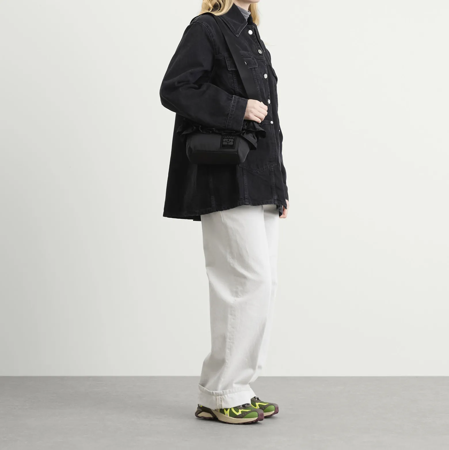 GANNI Mini Shopper Ruffle