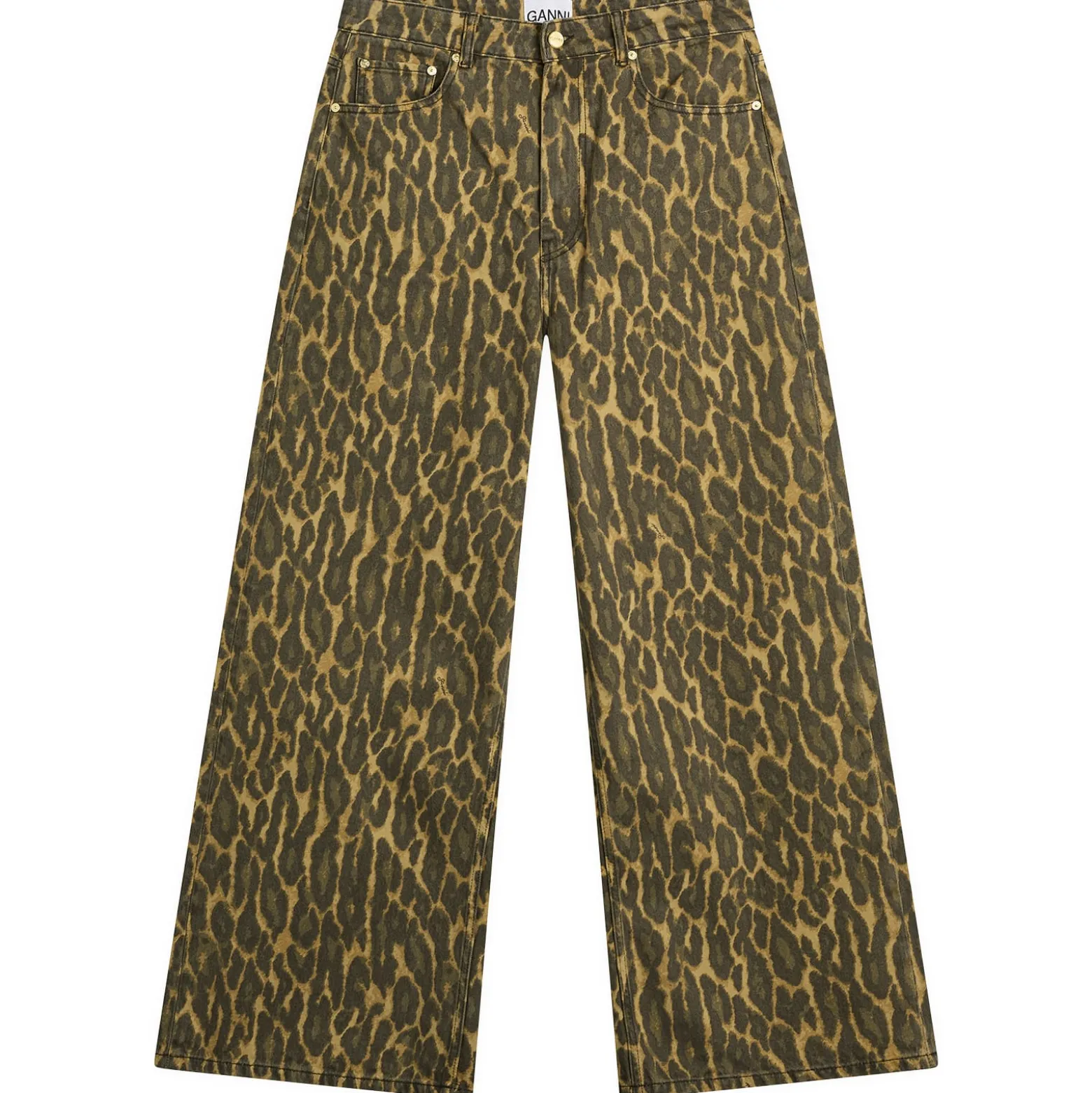 GANNI Print Denim Baggy Jeans