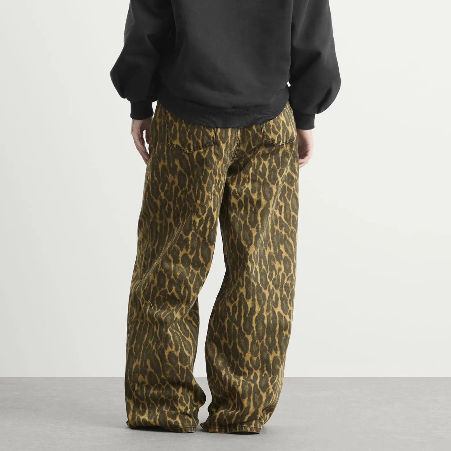 GANNI Print Denim Baggy Jeans