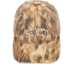 GANNI Washed Cotton Print Canvas Cap