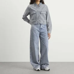 Good American Crystal Denim Jacket