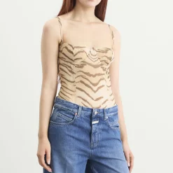 Good American Mesh Bustier Bodysuit