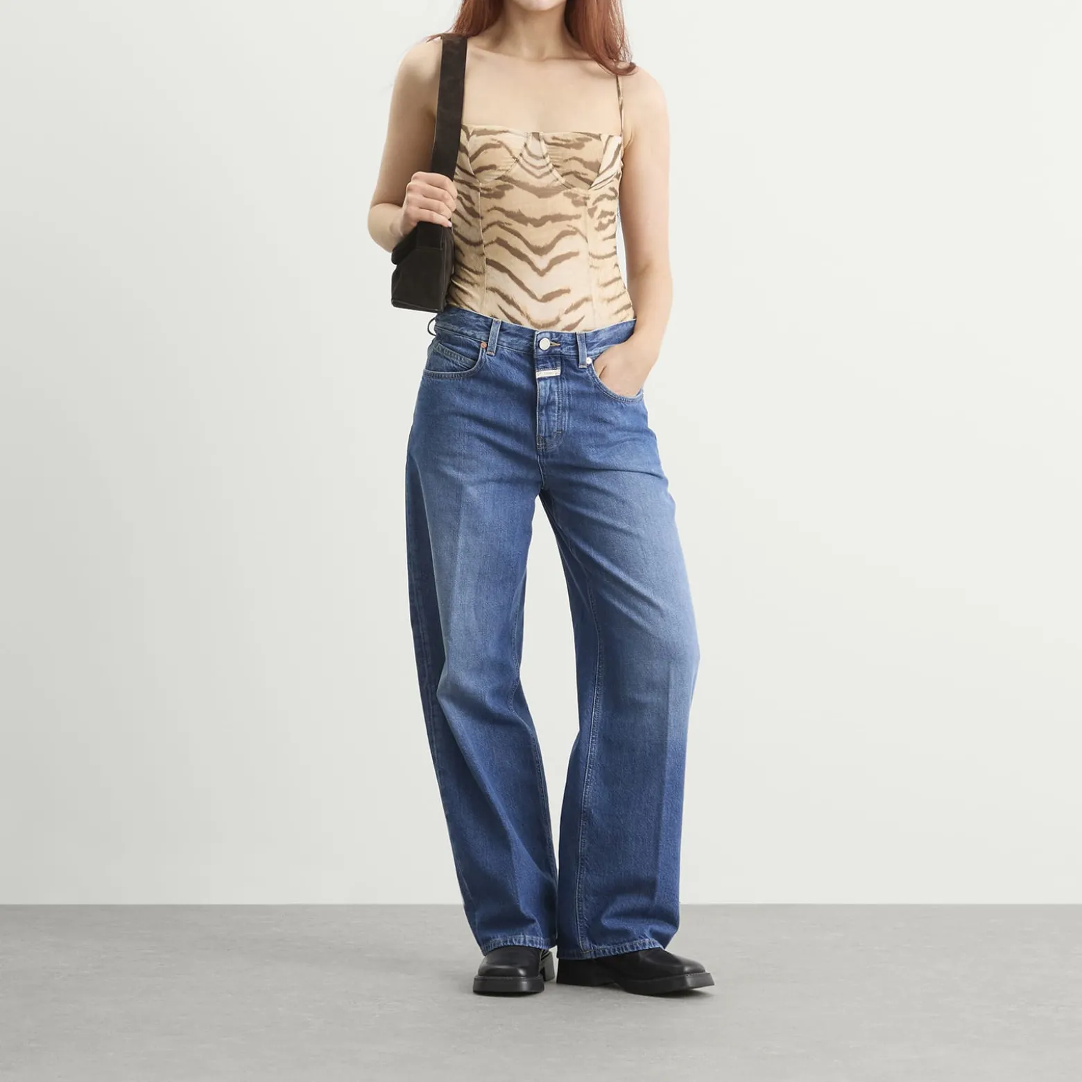 Good American Mesh Bustier Bodysuit