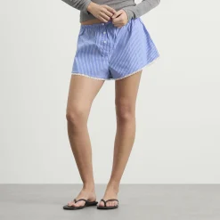 Good American Poplin Lace Trimmed Boxer Shorts