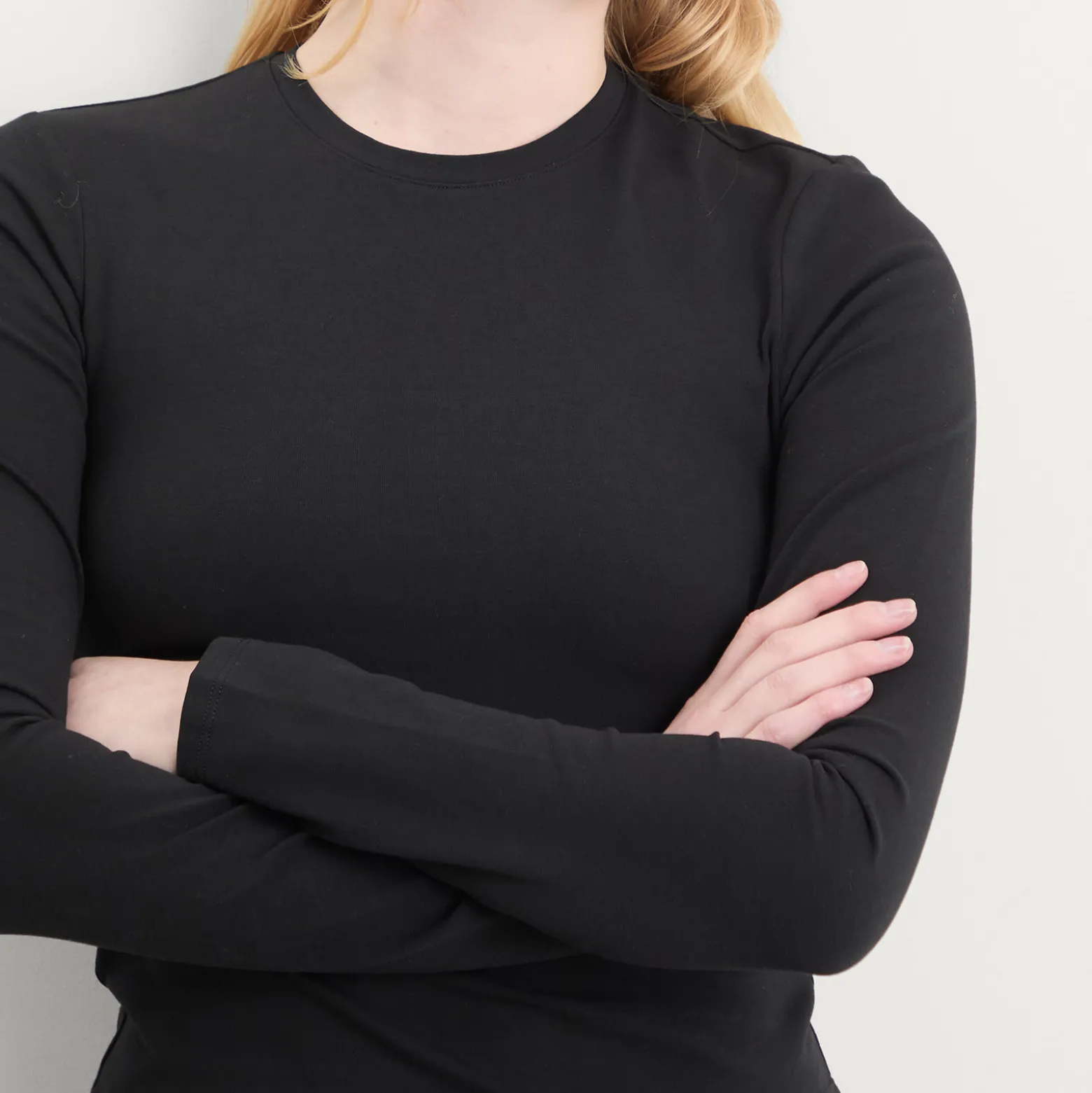 Good American Super Stretch Long Sleeve T-Shirt