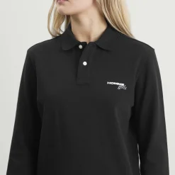 HOMMEGIRLS Cropped Ss Stripe Pique Polo