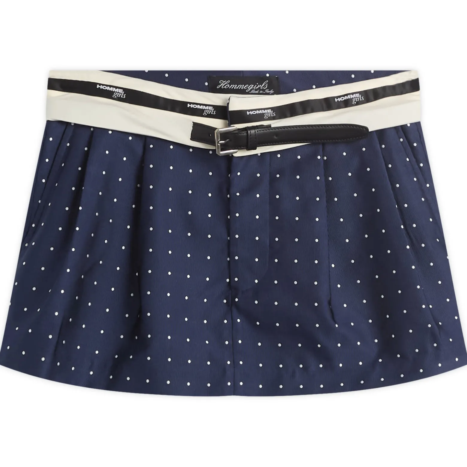 Hommegirls Flip Waist Belt Mini Skirt