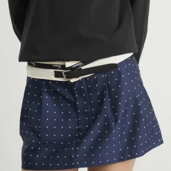Hommegirls Flip Waist Belt Mini Skirt