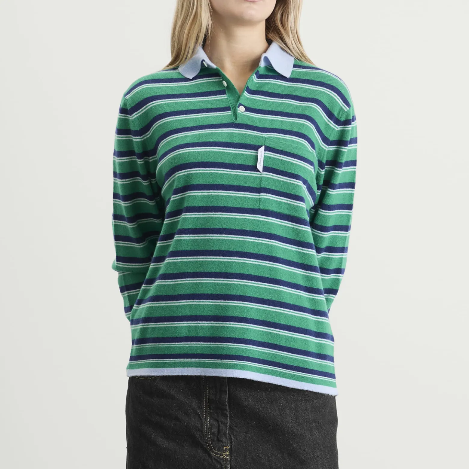 Hommegirls Knit Stripe Polo