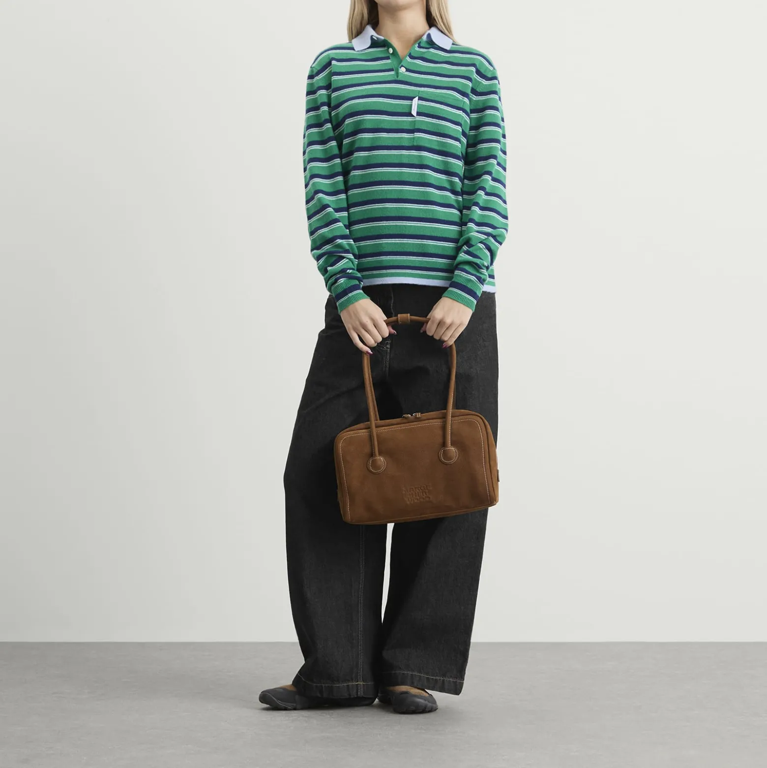 Hommegirls Knit Stripe Polo