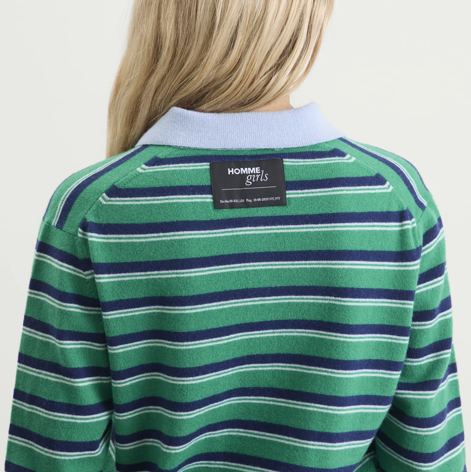 Hommegirls Knit Stripe Polo