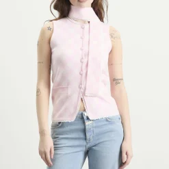 House Of Sunny Pink Ladies Peggy Vest