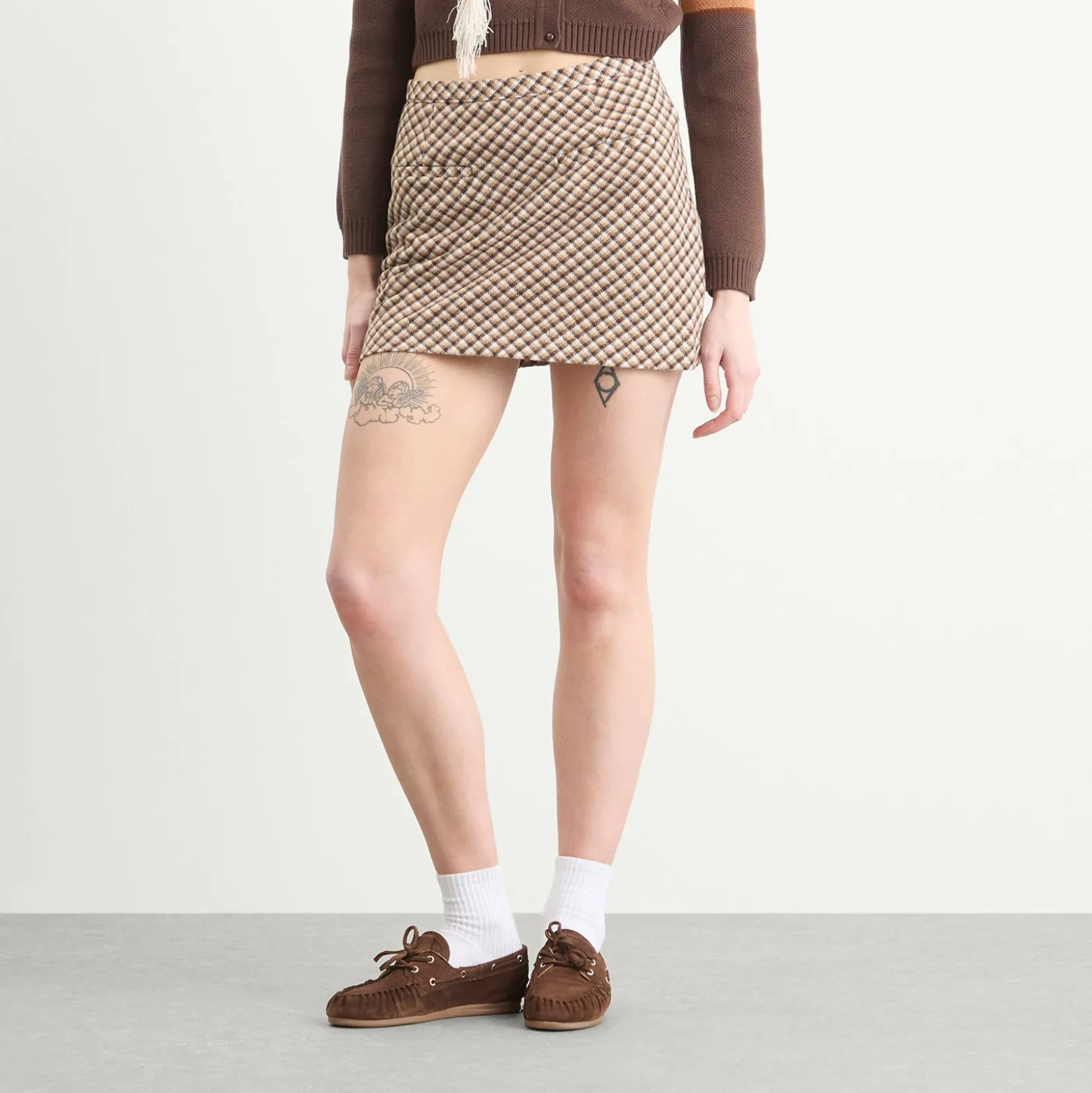 House of Sunny Retro Blanket Mini Skirt