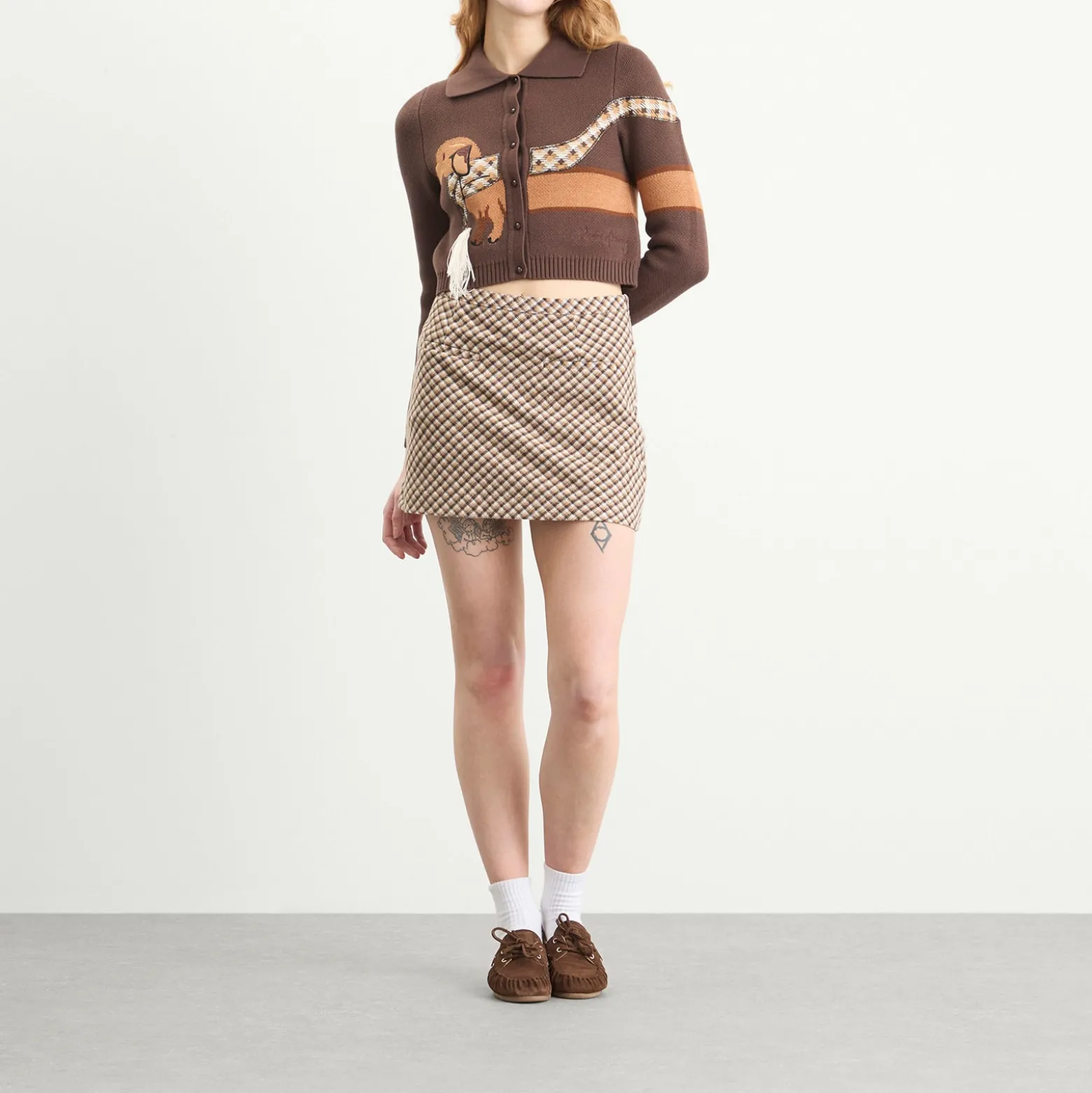 House of Sunny Retro Blanket Mini Skirt