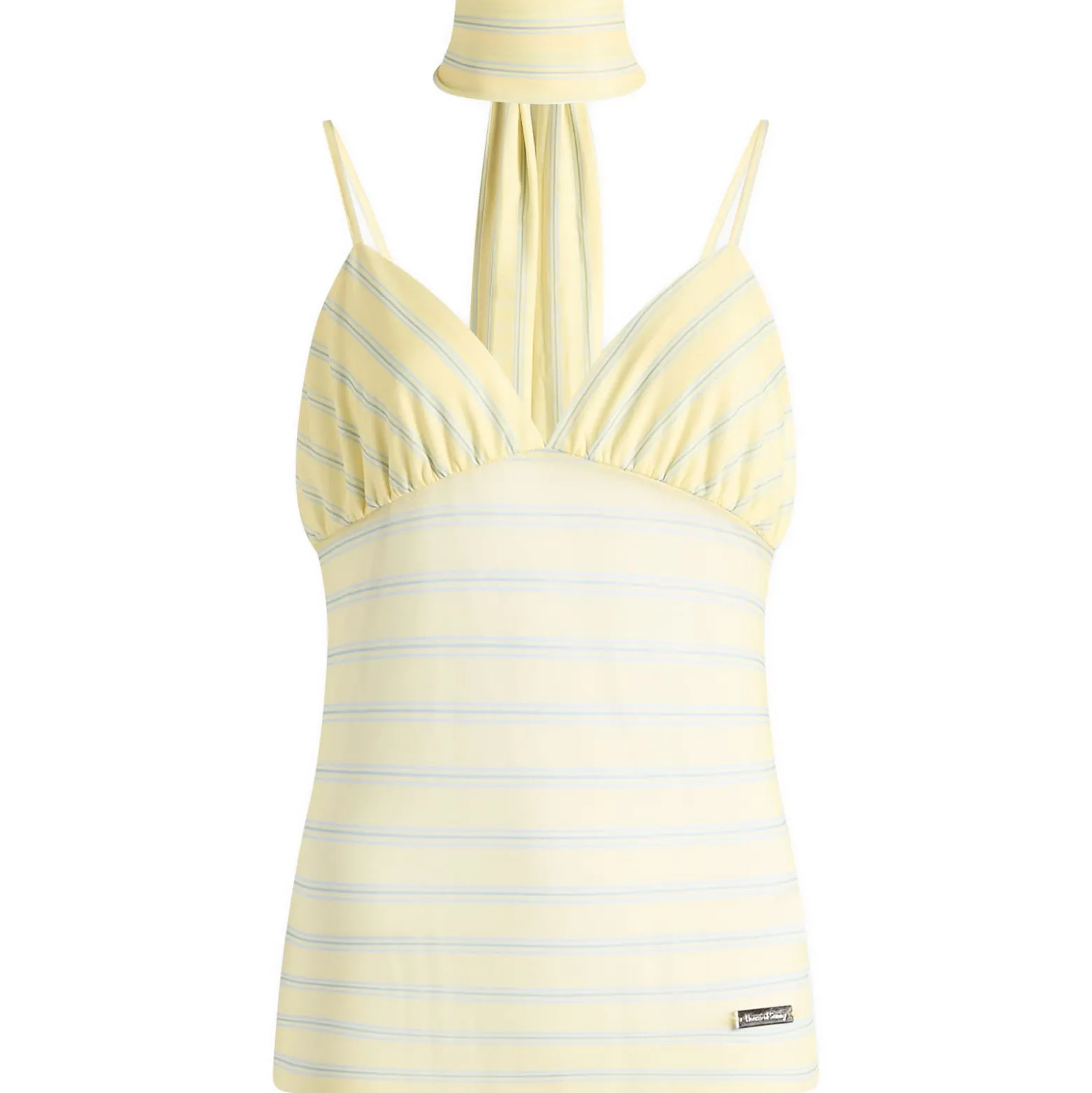 House Of Sunny Striped Mesh Cami Top
