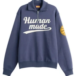 Human Made Half Zip Logo Sweatshirt