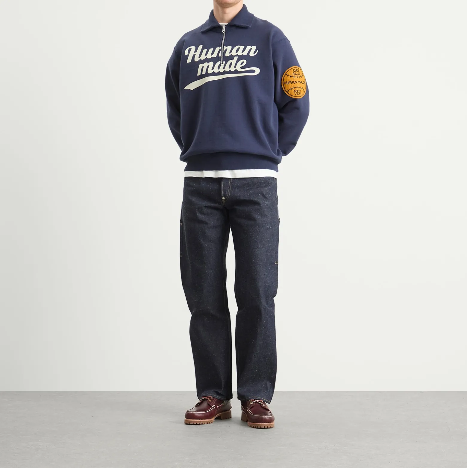Human Made Half Zip Logo Sweatshirt