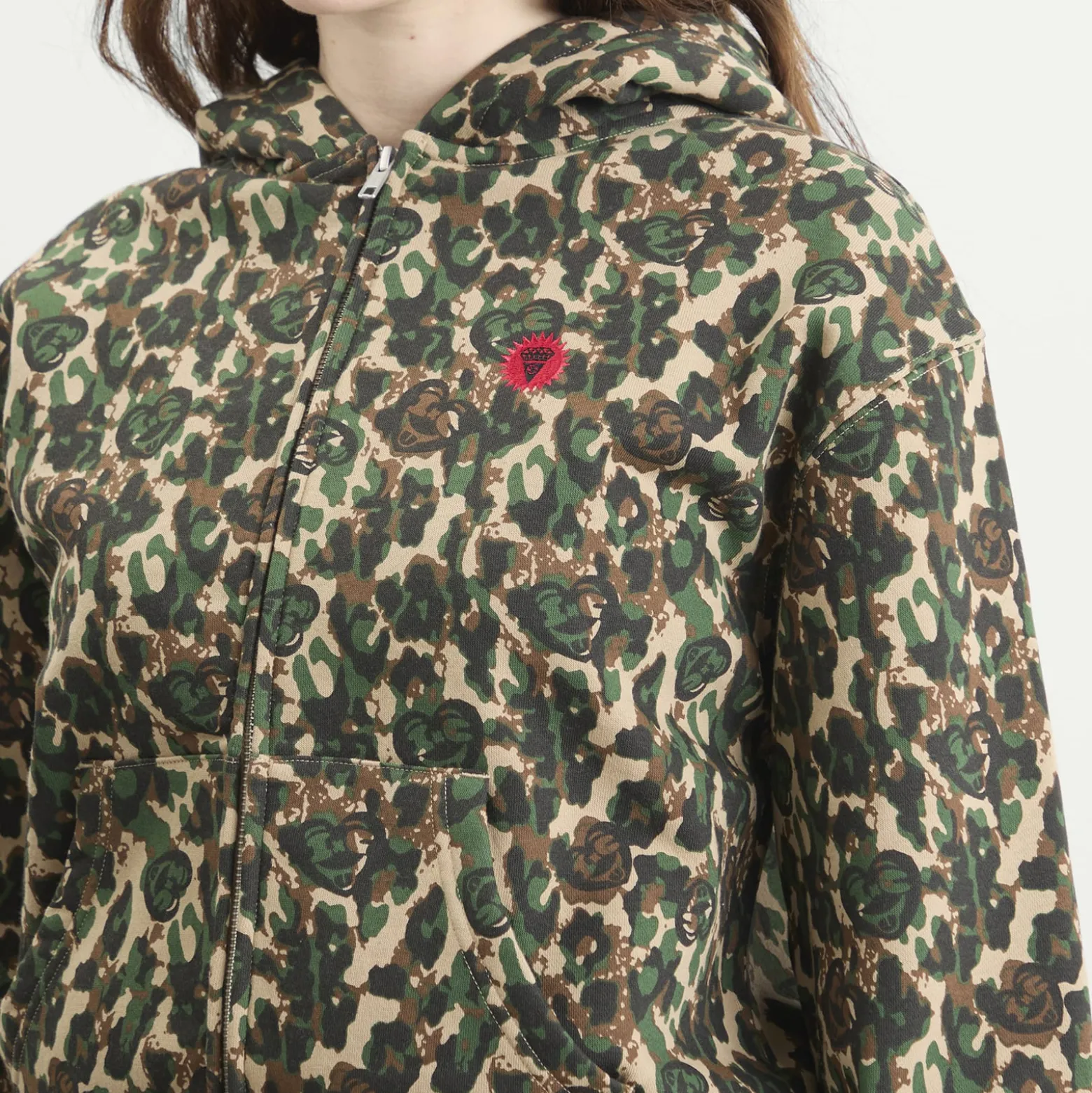 ICECREAM Camo Zip Through Hoodie