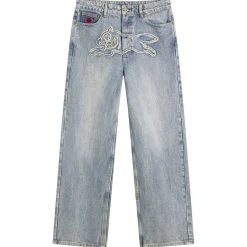 ICECREAM Distressed Running Dog Denim Pants