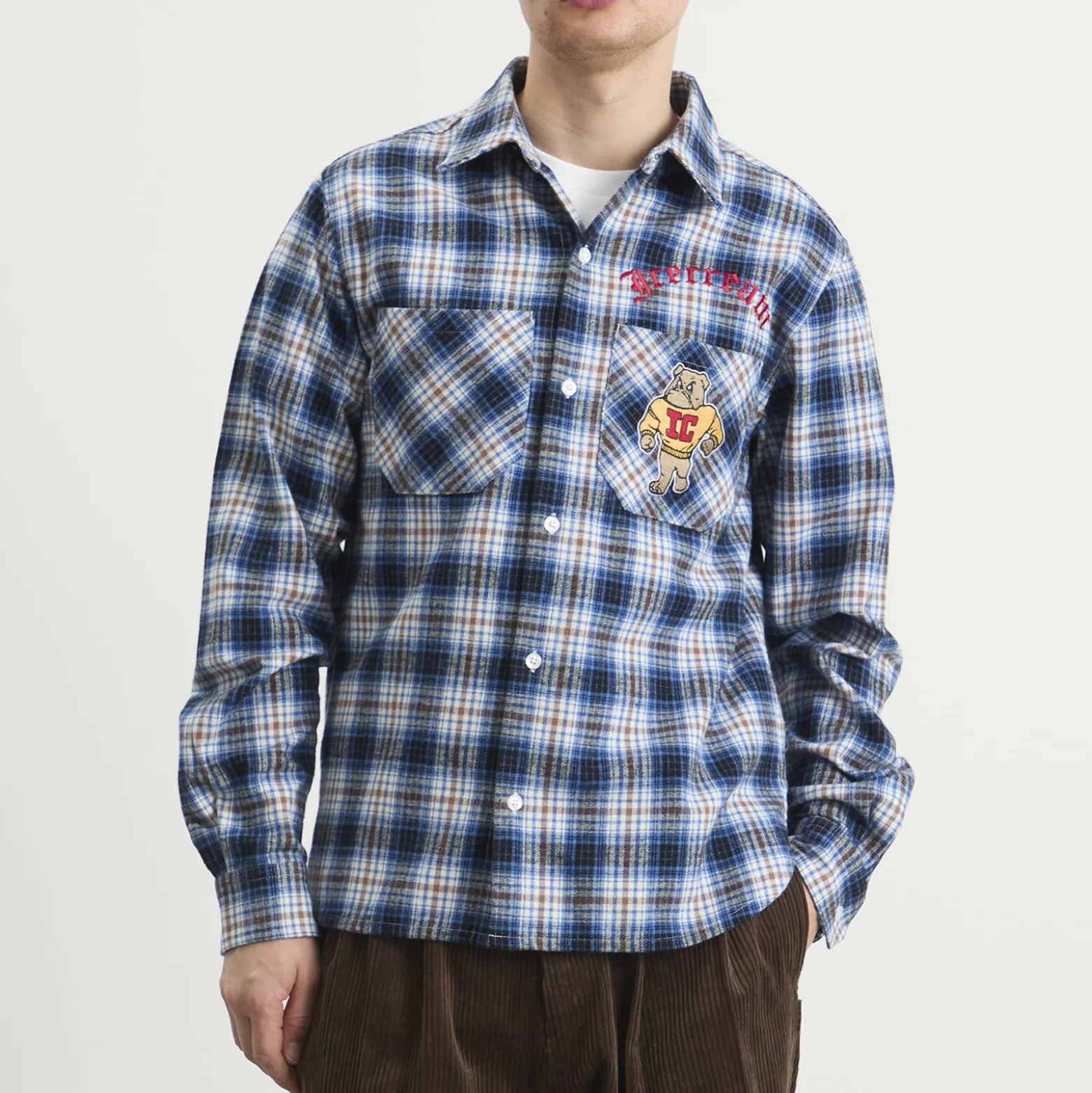 ICECREAM Mascot Check Shirt