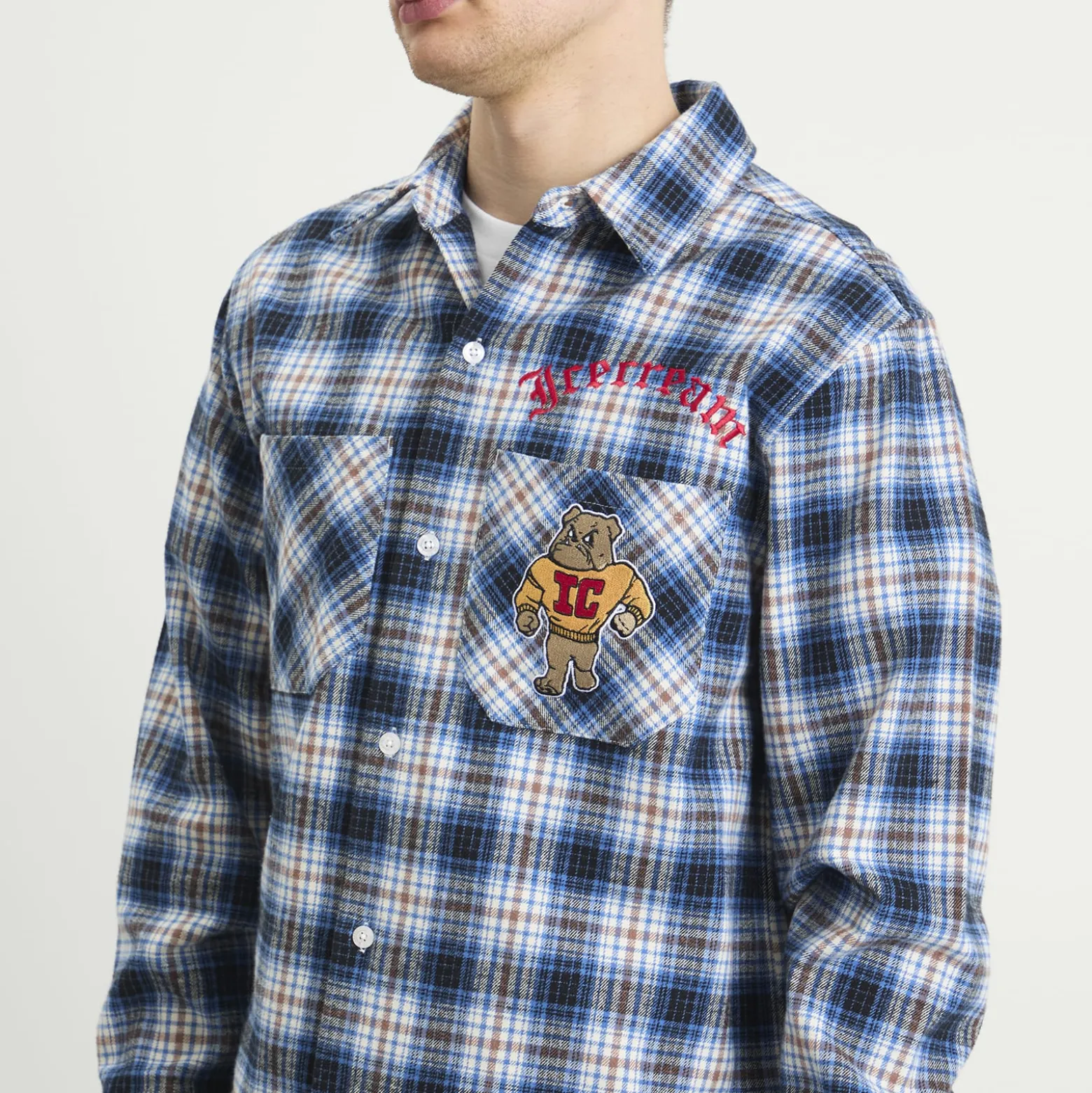 ICECREAM Mascot Check Shirt