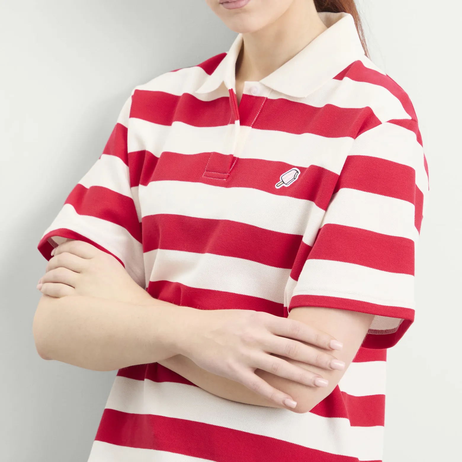 ICECREAM Popsicle Striped Polo Shirt