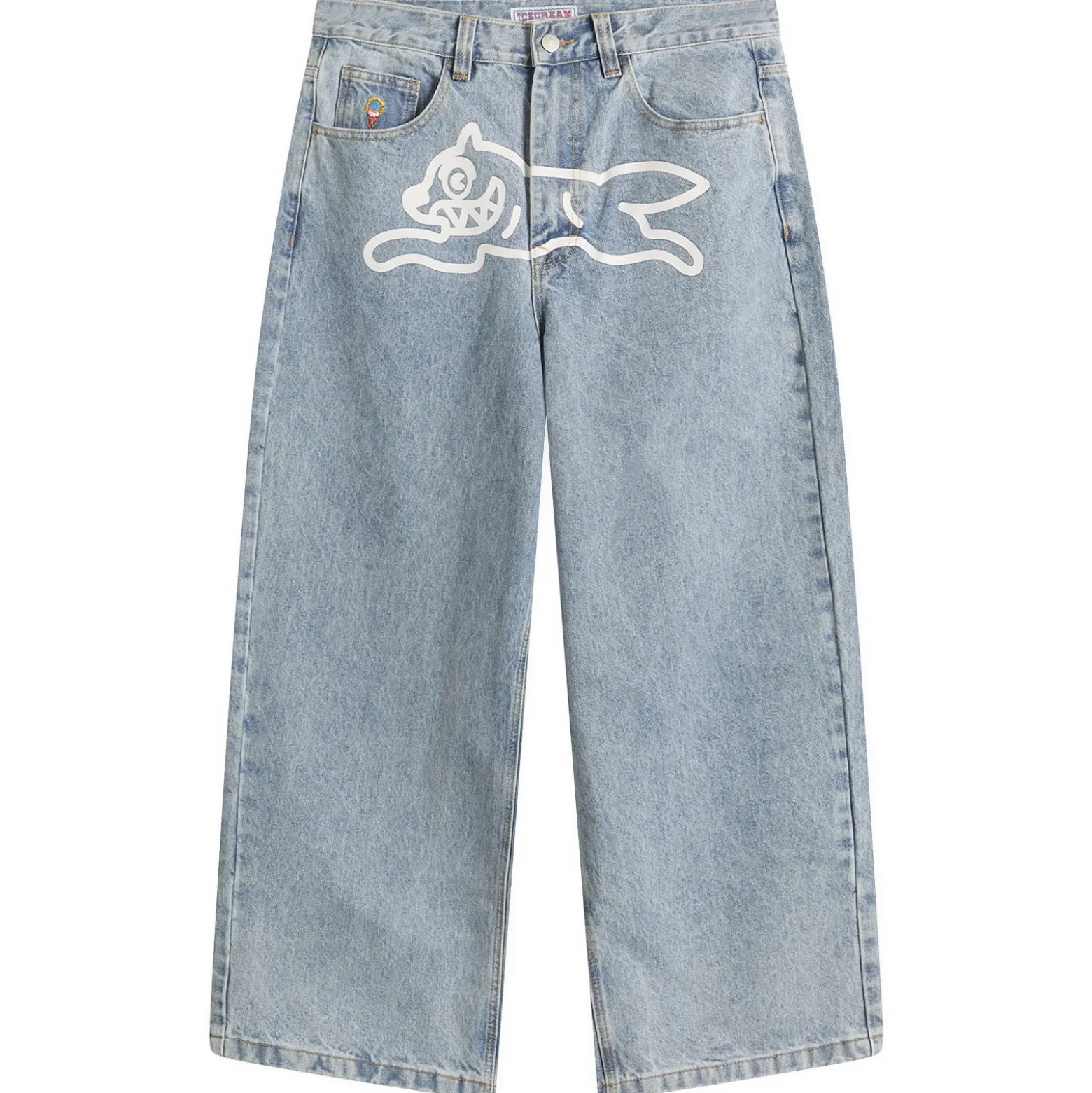 ICECREAM Running Dog Triple Scoop Baggy Denim Jeans